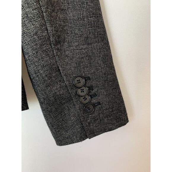 Ann Taylor Womens Jacket 4 Gray Buttons Fitted Wool Blend Lined - Picture 3 of 11